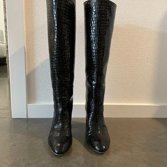 LIKE NEW - LOEFFLER RANDALL GOLDY KNEE HIGH BOOTS - Picture 2 of 3